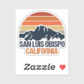 San Luis Obispo California Mountain Sunset Sticker (Vel)