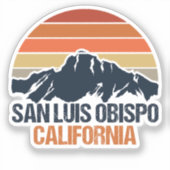 San Luis Obispo California Mountain Sunset Sticker (Voorkant)