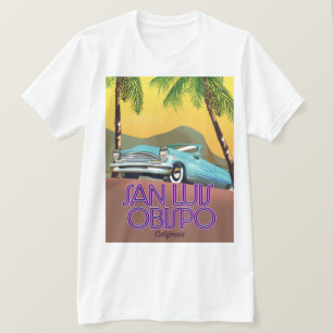 San Luis Obispo California Reisposter T-shirt