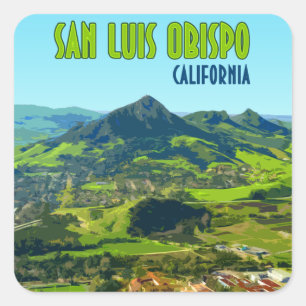 San Luis Obispo California Vierkante Sticker