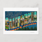 San Luis Obispo, Californië - Grote Letter Scene Briefkaart (Voorkant)