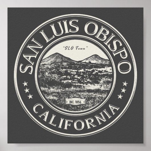 SAN LUIS OBISPO CALIFORNIË POSTER (Voorkant)