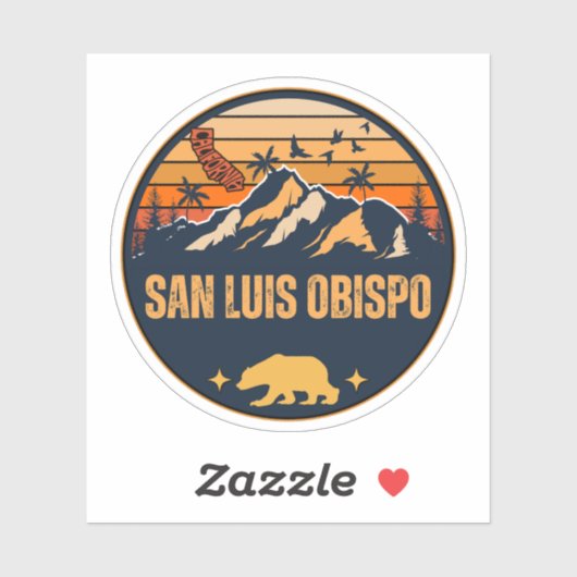 San Luis Obispo, Californië Sticker (Vel)