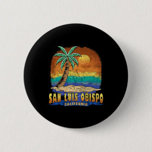 San Luis Obispo Californië Vintage in nood Souv Ronde Button 5,7 Cm