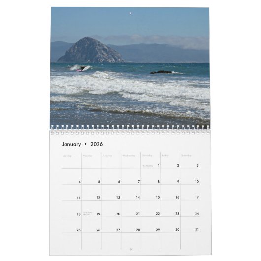 San Luis Obispo County 2015 Kalender (Jan 2026)