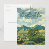 San Luis Obispo SLO California Central Coast Retro Briefkaart (Voorkant / Achterkant)
