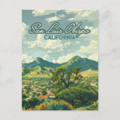 San Luis Obispo SLO California Central Coast Retro Briefkaart (Voorkant)