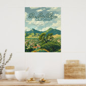 San Luis Obispo SLO California Central Coast Retro Poster (Keuken)