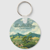 San Luis Obispo SLO California Central Coast Retro Sleutelhanger (Achterkant)