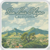 San Luis Obispo SLO California Central Coast Retro Sticker (Voorkant)