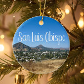 San Luis Obispo Terrace Hill Foto van Kerstmis Keramisch Ornament