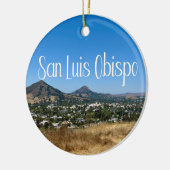 San Luis Obispo Terrace Hill Foto van Kerstmis Keramisch Ornament (Links)