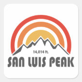 San Luis Peak Vierkante Sticker (Voorkant)