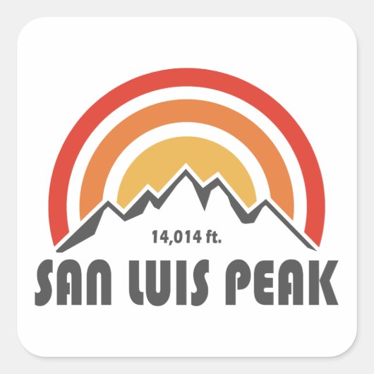 San Luis Peak Vierkante Sticker (Voorkant)