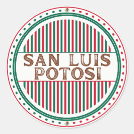 San Luis Potosi City Pride Embleem Mexicaanse Iden Ronde Sticker