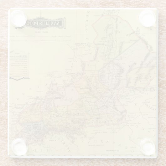 San Luis Potosi Glazen Onderzetter (Achterkant)