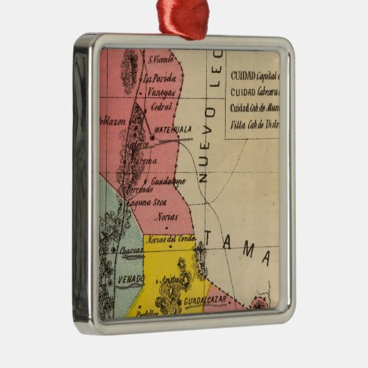 San Luis Potosi, Mexico Metalen Ornament (Rechts)