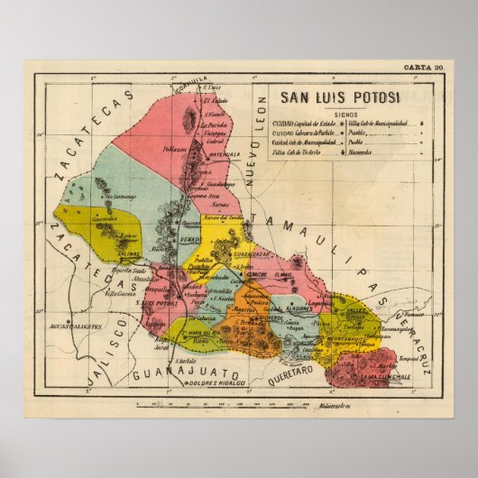 San Luis Potosi, Mexico Poster (Voorkant)