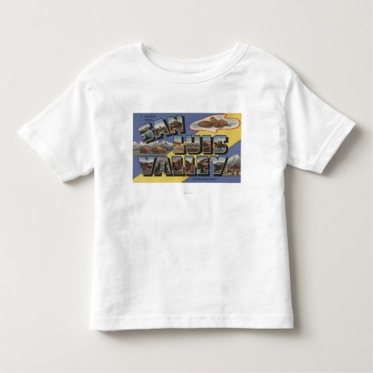 San Luis Valley, Colorado - Grote Letter Kinder Shirts (Voorkant)