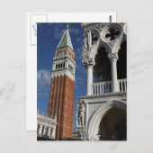San Marco Bell Tower in het briefkaart van Venetië (Voorkant / Achterkant)
