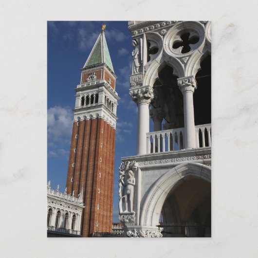 San Marco Bell Tower in het briefkaart van Venetië (Voorkant)