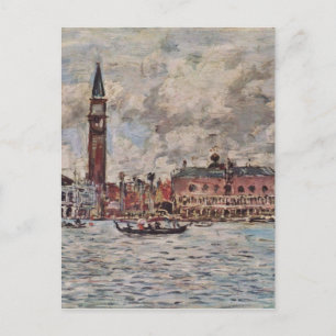 San-Marco-plein in Venetië door Eugene Boudin Briefkaart