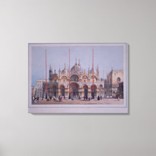 San Marco, Venetië, gegraveerd door Brizeghel (li Canvas Afdruk