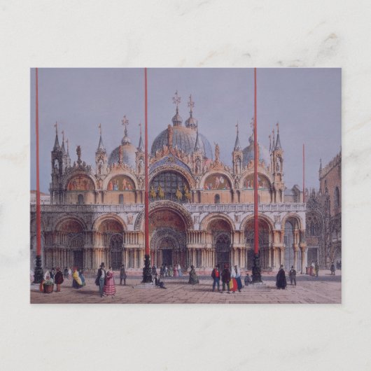 San Marco, Venetië, gegraveerd door Brizeghel (lit Briefkaart (Voorkant)