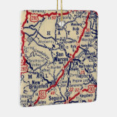 San Marcos TX  kaart Keramisch Ornament (Rechts)