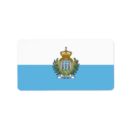 San-Marinese vlag Etiket (Voorkant)