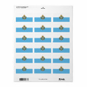 San-Marinese vlag Etiket (Full Sheet)
