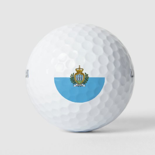 San-Marinese vlag Golfballen (Voorkant)