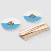 San-Marinese vlag Handwaaier (Niet-gemonteerd)