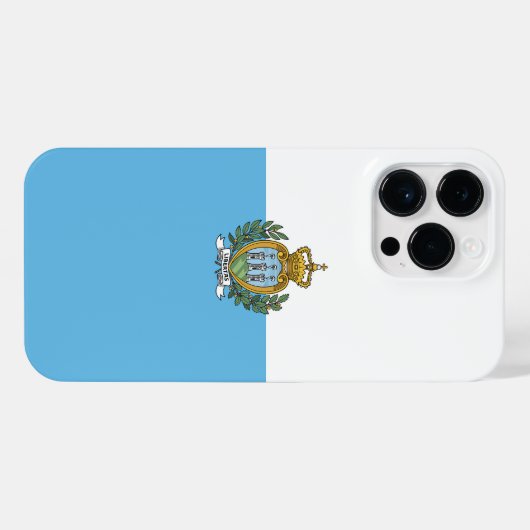 San-Marinese vlag iPhone Hoesje (Achterkant horizontaal)