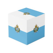San-Marinese vlag Kubus (Achter hoekig)