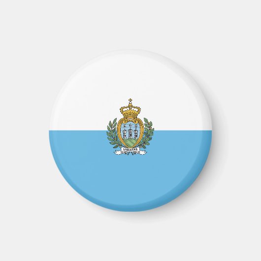 San-Marinese vlag Magneet (Voorkant)