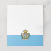 San-Marinese vlag Plaatskaartje (Buitenkant ongevouwen)