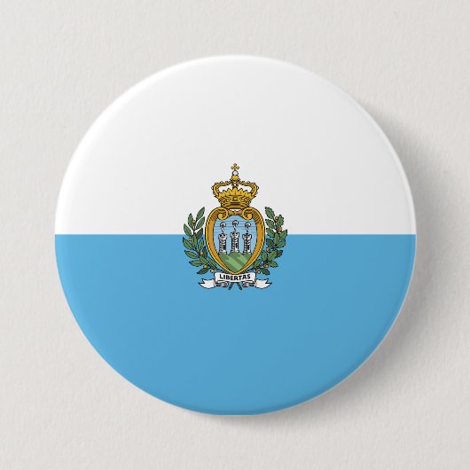 San-Marinese vlag Ronde Button 7,6 Cm (Voorkant)