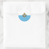 San-Marinese vlag Ronde Sticker (Tas)