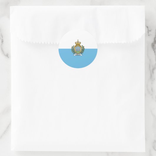 San-Marinese vlag Ronde Sticker (Tas)
