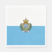 San-Marinese vlag Servet (Voorkant)