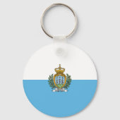 San-Marinese vlag Sleutelhanger (Voorkant)