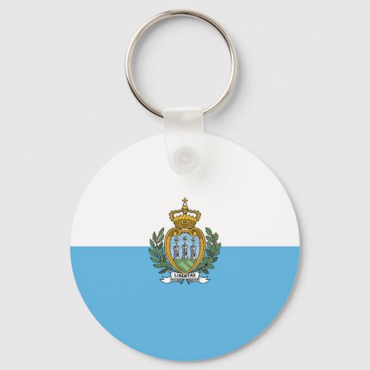 San-Marinese vlag Sleutelhanger (Voorkant)