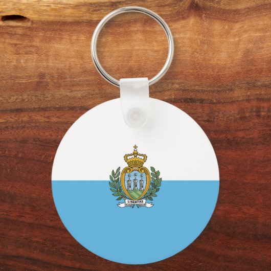 San-Marinese vlag Sleutelhanger (Voorkant)