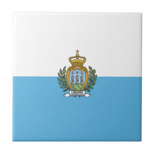 San-Marinese vlag Tegeltje (Voorkant)