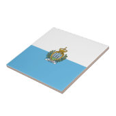 San-Marinese vlag Tegeltje (Zijkant)
