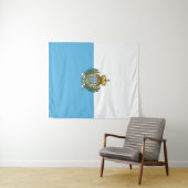 San-Marinese vlag Wandkleed (In Situ (horizontaal))