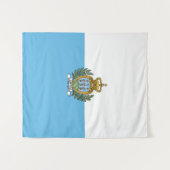 San-Marinese vlag Wandkleed (Voorkant (horizontaal))