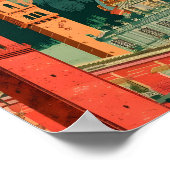 San Marino Art Vintage Travel Illustratie Poster (Hoek)