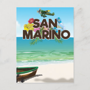 San Marino Beach-reisposter Briefkaart